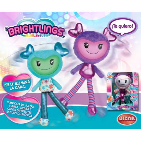 Brightlings - Muñeca fashion, cabeza azul turquesa