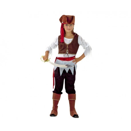 DISFRAZ INFANTIL PIRATA PARA NIÑA TALLA 5-6