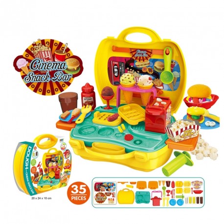 MALETA PLASTILINAS COMIDAS 35 PZS 