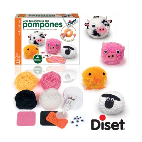 CREA ANIMALES CON POMPONES