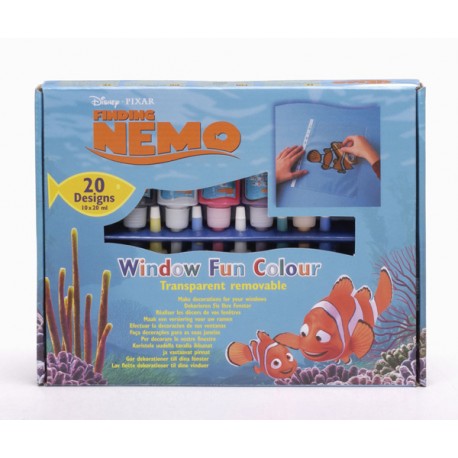 10 BOTES PINTURA PARA CRISTAL NEMO