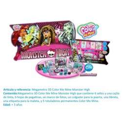 COLOR ME MINE MEGAMETRO 3D MONSTER HIGH