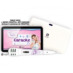 VIOLETTA PACK TABLET 7 PULGADAS + MICROFONO + APPs.