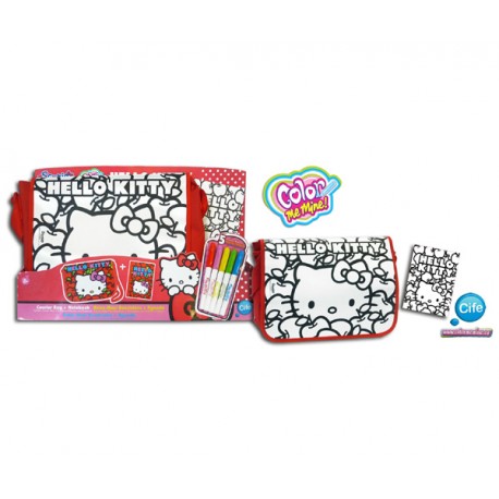 COLOR ME MINE HELLO KITTY BOLSO MAXI + CUADERNO