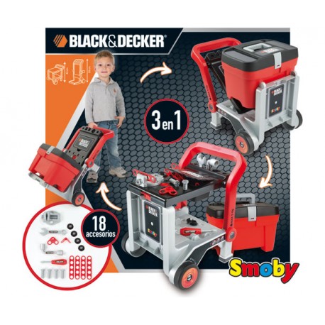 BLACK&DECKER CARRITO BRICOLAJE + CAJA HERRAMIENTAS