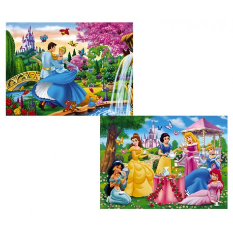 2 PUZZLES PRINCESAS DISNEY (60 PIEZAS)