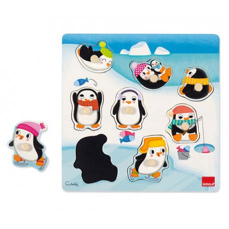 PUZZLE PINGUINOS POSICIONES (28X28CM)