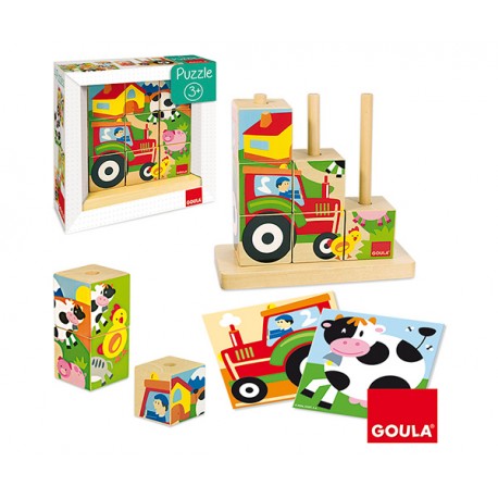 PUZZLE CUBOS GRANJA