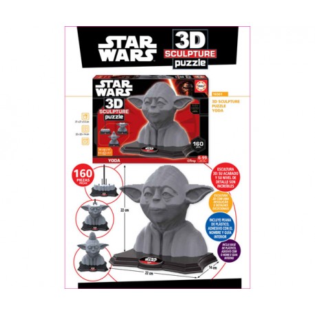 3D SCULPTURE PUZZLE YODA