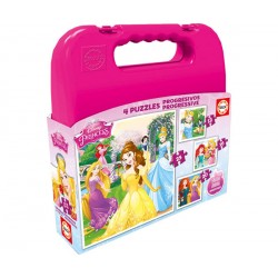 PUZZLE MALETA PUZZLES PROGRESIVOS PRINCESAS DISNEY 12P+ 