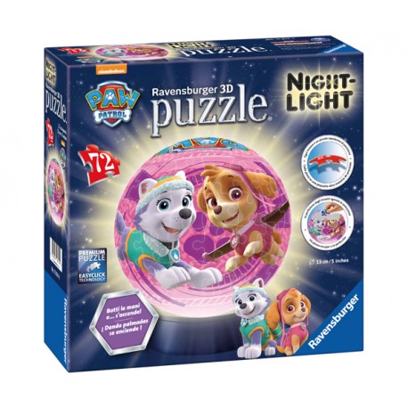 PUZZLEBALL LAMPARA 72P PAW PATROL SKYE&EVEREST