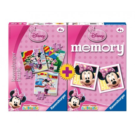3 PUZZLES MINNIE MOUSE + MEMORY