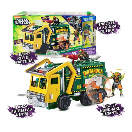 TORTUGAS NINJA MOVIE 2 GARBAGE TRUCK + 1 FIG