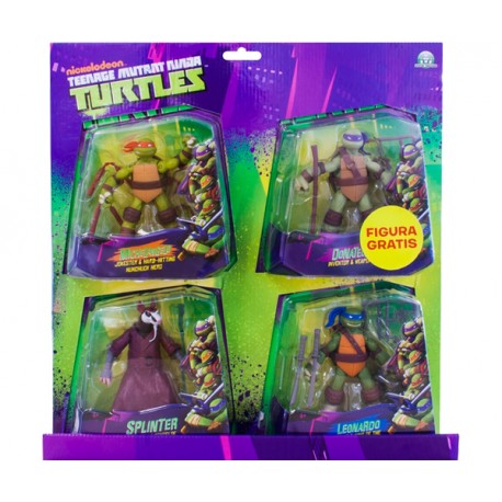 TORTUGAS NINJA PACK 4 FIGURAS (3+1 DE REGALO)