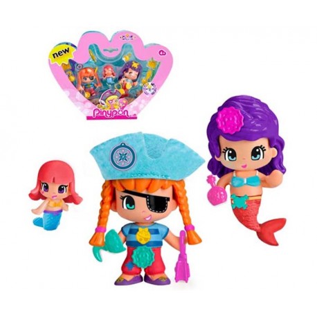 PINYPON PIRATA Y SIRENITAS PACK 3 FIGURAS