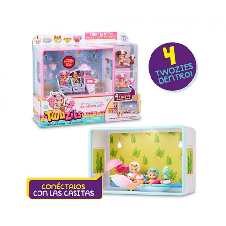 TWOZIES PLAYSETS + 2 BABIES + 2 MASCOTAS EXCLUSIVAS