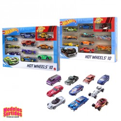 HOTWHEELS SURTIDO PACK 10 COCHES BASICOS