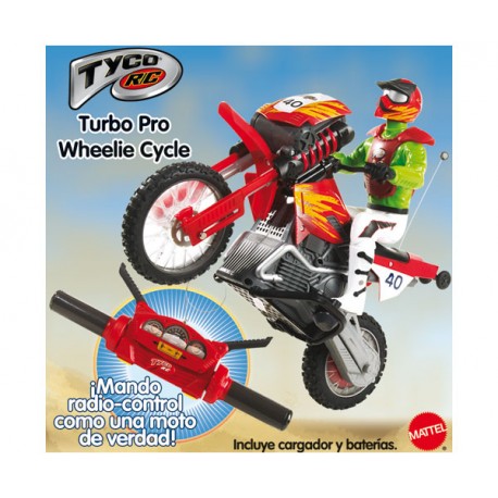 TYCO RADIO CONTROL TURBO PRO WHEELIE CYCLE (INCLUYE CARGADOR Y BATERIAS)