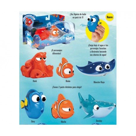 DORY SET DE 3 FIGURAS DE BAÑO