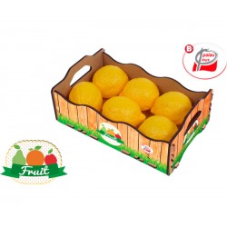 CAJA MADERA CON 6 LIMONES 24,5 X 15,5 X 9 CM