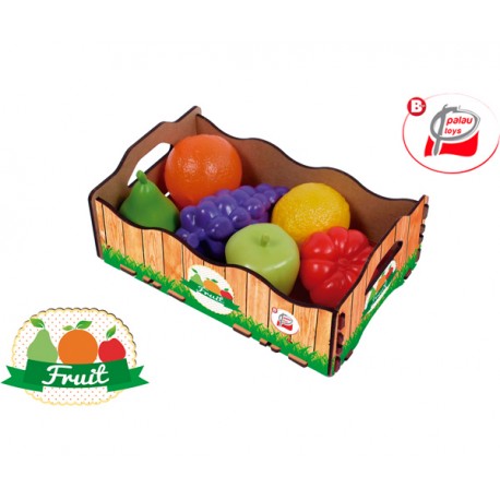 CAJA MADERA-SURTI. VARIAS FRUTAS 24,5X15,5X9