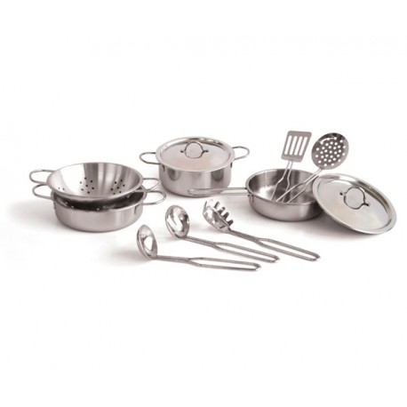 SET COCINA ACERO INOX 11 PZAS.