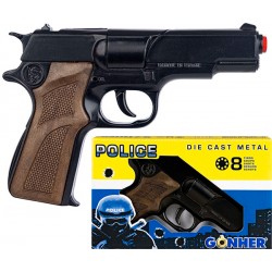 PISTOLA POLICIA 8 TIROS - NEGRO
