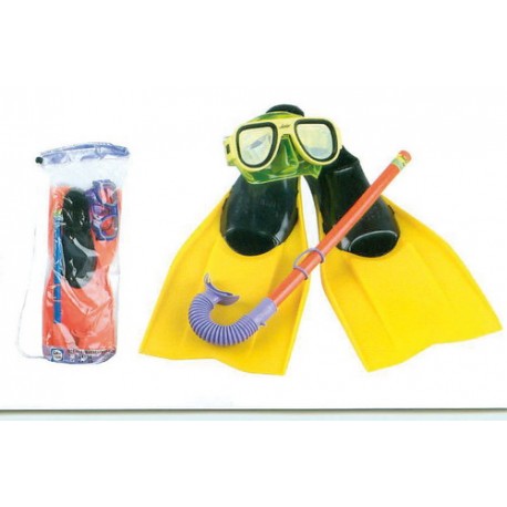 MASCARA BUCEO CADETE (GAFAS TUBO RESPIRADOR Y ALETAS) 37-39(S-5)(10)