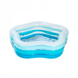 PISCINA HINCHABLE TRANSPARENTE 185X180X53CM 460L