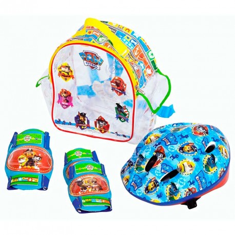 PAW PATROL MOCHILA+CASCO+PROTECCIONES