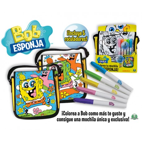 BOB ESPONJA COLOREA MOCHILA