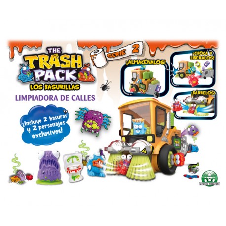 THE TRASH PACK (LOS BASURILLAS) LIMPIADORA CALLES (INCLUYE 2 BASURAS + 2 PERSONAJES EXCLUSIVOS)