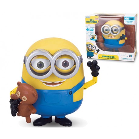 PELUCHE MINIONS BOB PARLANCHIN Y SU TEDDY BEAR