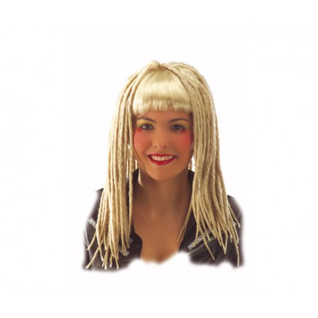 PELUCA MUJER AFRO TRENZAS RUBIA