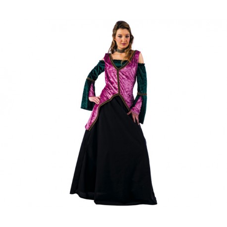 DISFRAZ ADULTO MEDIEVAL MALVA (TALLA M)