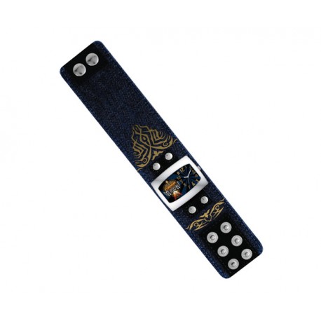 Disney 24569 - Reloj analógico unisex automático con correa textil azul