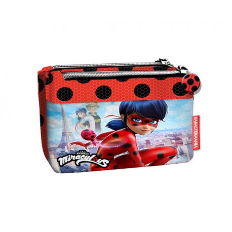 LADYBUG MONEDERO CUADRADO DOBLE MARINETTE
