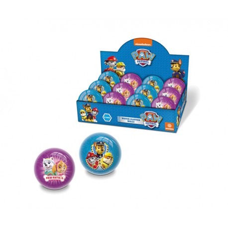 WATER GLITTER BALL CON LUZ PAW PATROL