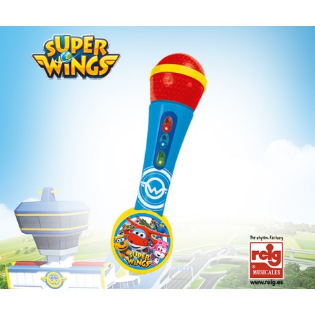 SUPERWINGS MICRO DE MANO CON AMPLIFICADOR Y RITMOS