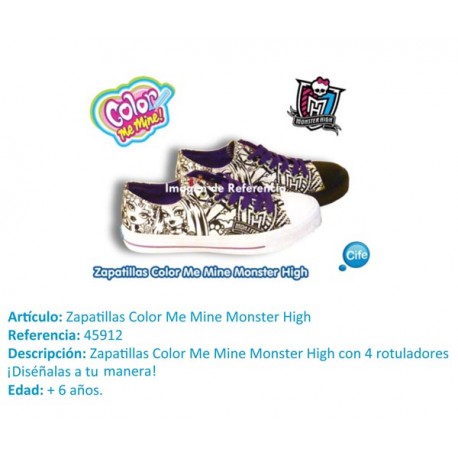 COLOR ME MINE ZAPATILLAS MONSTER HIGH