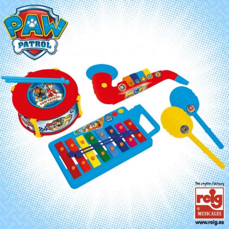 PAW PATROL SET XILOFON, TAMBOR, SAXOFON y MARACAS