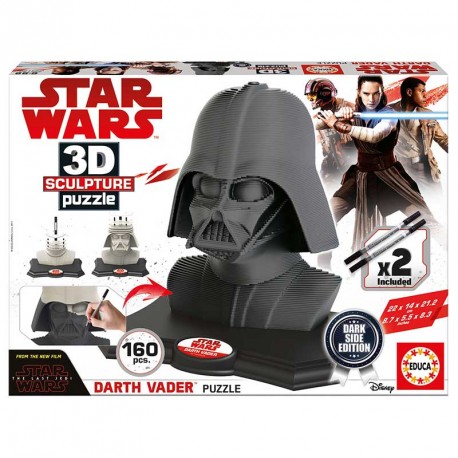 COLOR 3D SCULPTURE PUZZLE DARTH VADER