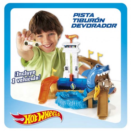 HOTWHEELS PISTA TIBURON DEVORADOR