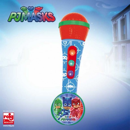 PJ MASKS MICRO DE MANO CON AMPLIFICADOR Y RITMOS