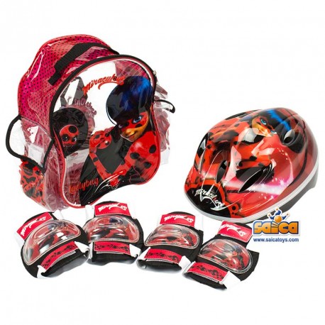 LADYBUG MOCHILA MINI ROLLER+CASCO+PROTECCIONES