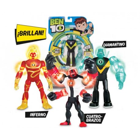 BEN 10 FIGURAS DELUXE LUZ Y SONIDOS 4 MODELOS SURT.