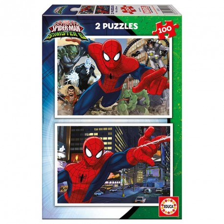 PUZZLE 2X100P SPIDER MAN