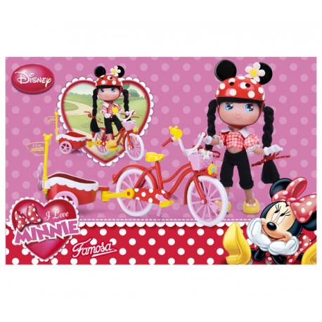 I LOVE MINNIE BICI CON REMOLQUE