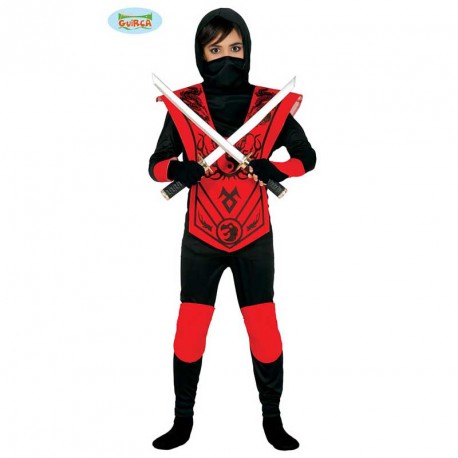 DISFRAZ NINJA ROJO INFANTIL 7-9 AÑOS