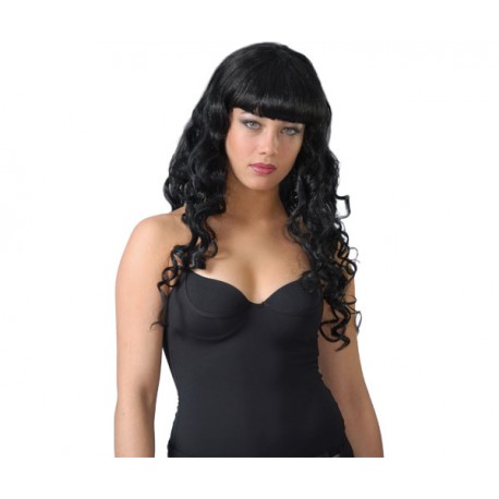 PELUCA ADULTO RIZOS NEGRA